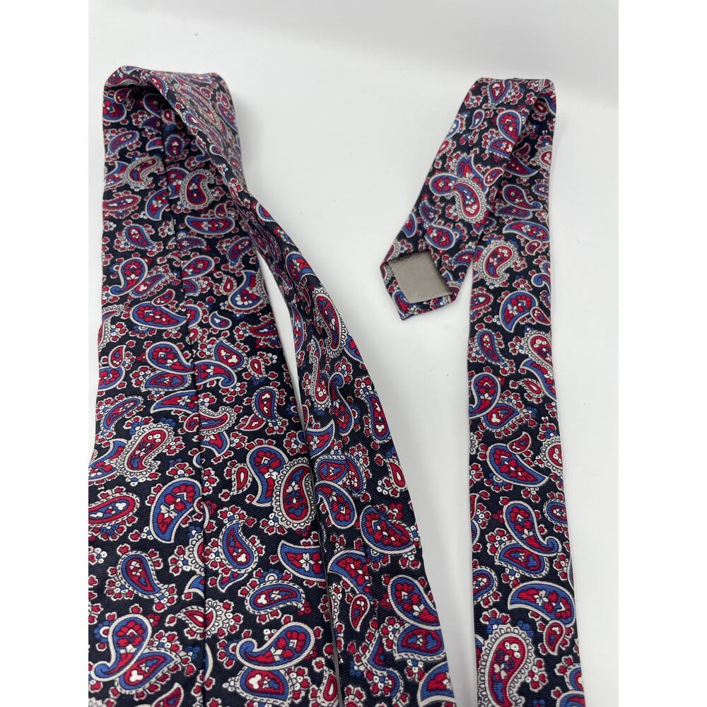 Mens Christian Dior Tie Made USA Woven Italy All Silk Paisley Designer - Picture 6 of 6